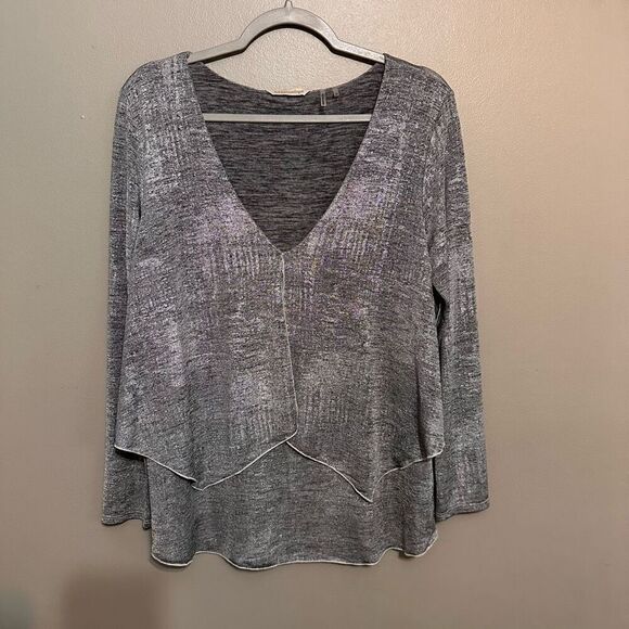 Soft Surroundings silver blouse size medium - Picture 1 of 6